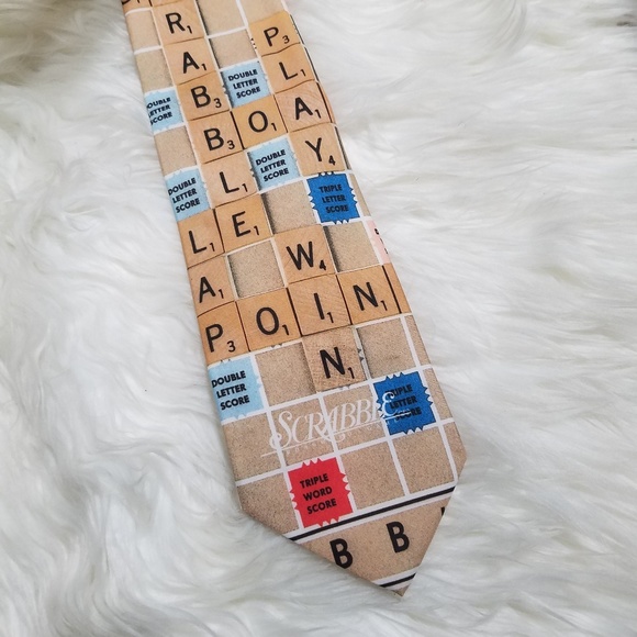 Scrabble Men's Neck Tie New - Picture 2 of 5